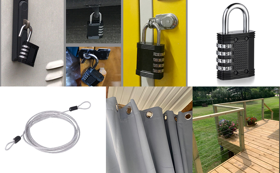 Cable Lock, Bike Lock Cable, Bike Cable Lock, 6.56ft/200cm Long Luggage