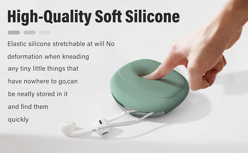 Silicone Headphone Organizer, Data Cable Storage Case