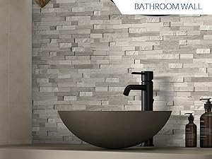 Peel and Stick Mosaic Natural 3D Stone Self Adhesive Tiles