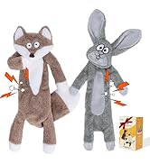 HGB Squeaky Dog Toys, No Stuffing Crinkle Dog Toys for Large Medium Small Dogs, Interactive Dog T...