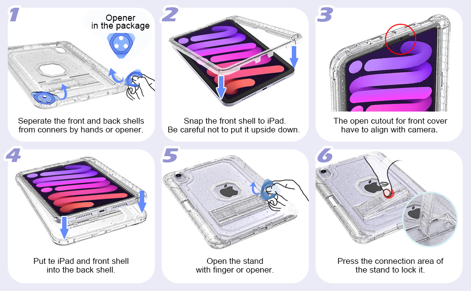 ZoneFoker for iPad Mini 6 Case, for iPad Mini 6th