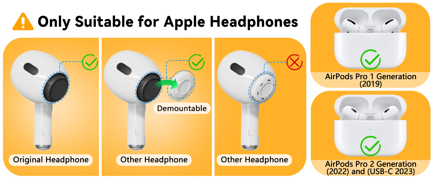 airpods pro ear tips, ear buds without rubber tips, airpods ear tips, airpods pro 2 ear tips