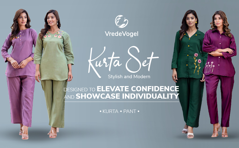 VredeVogel Women's Silk Blend Co Ord Set