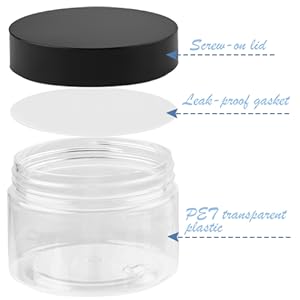 4 Oz Plastic containers with Lids and liner
