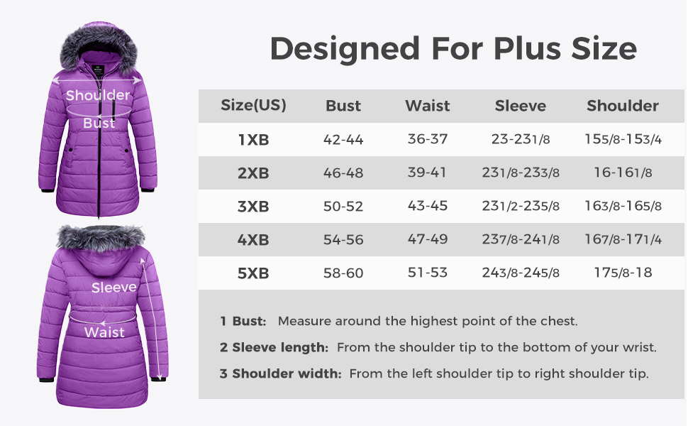 Wantdo Women's Plus Size Winter Jackets