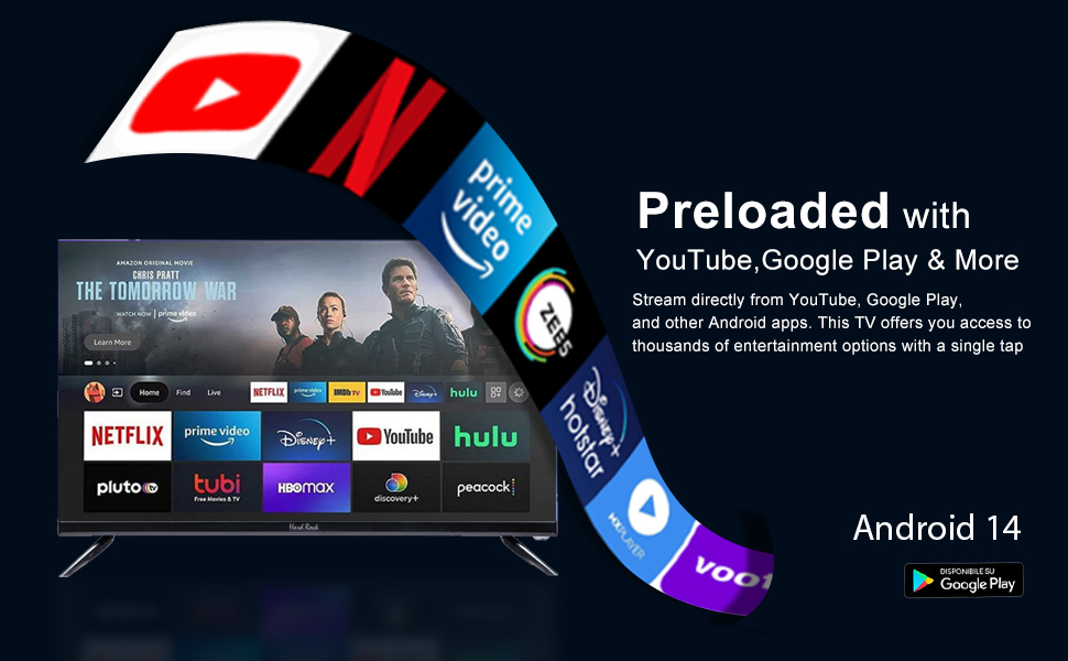 smart android 14 led tv