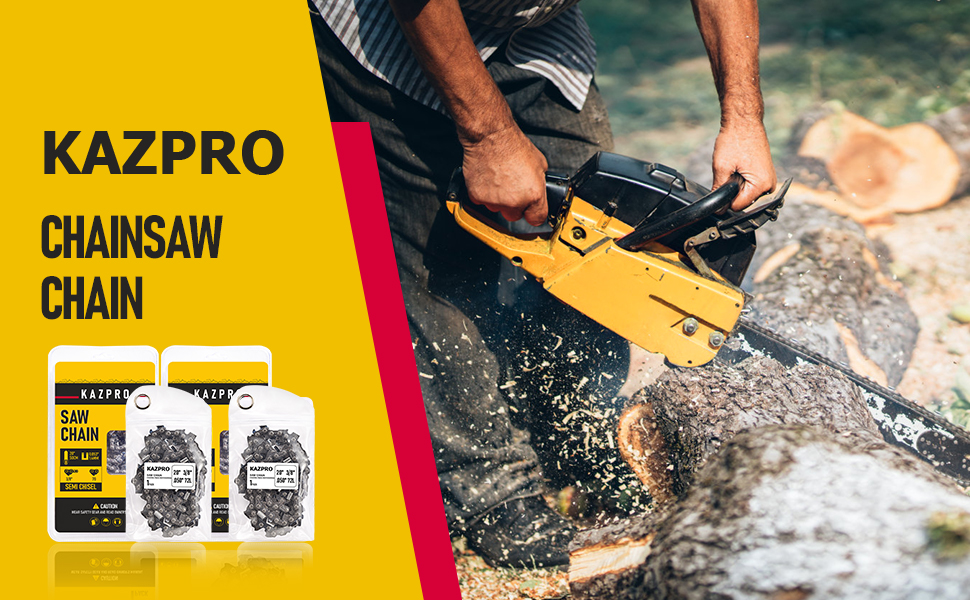 KAZPRO 20 Inch Chainsaw Chain 3/8" Pitch, 050" Gauge, 70