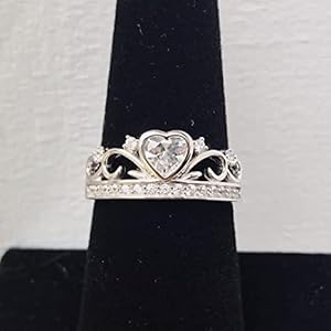 Amazon.com: Koguxuix Princess Queen Crown Ring 925 Sterling