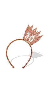 Rose Gold Headband Party Crown Headband Headwear