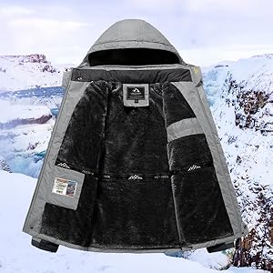 Herren Skijacke mit Fleece Futter