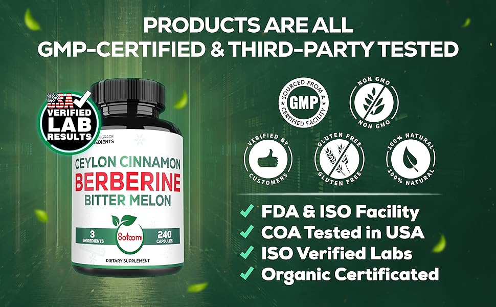 S89.1 Satoomi - Berberine - 1500 mg -240 caps