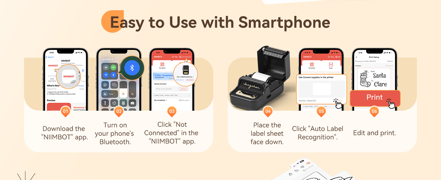 b21 pro label maker easy to use with smartphone