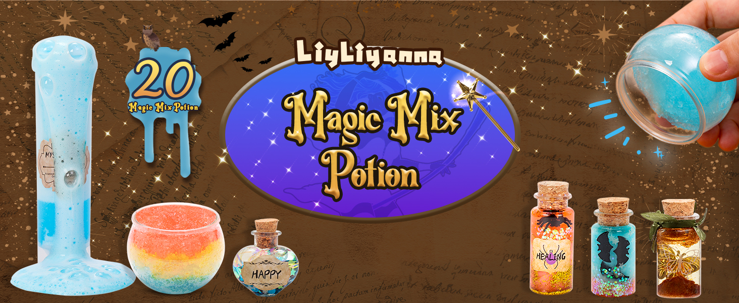 LiyLiyanna Magic Mix Potion Making Kit Children,20 Magic Wizard Potion