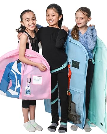 Kids Garment Bag with Pockets for Dancer Recital Competition Travel