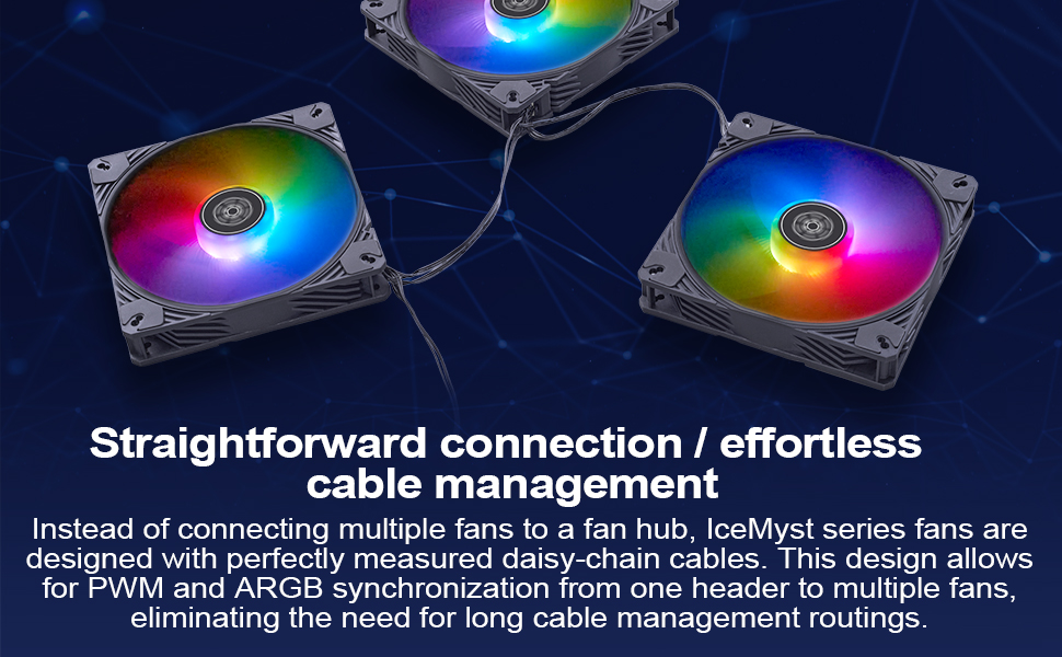 Straightforward connection / effortless cable management