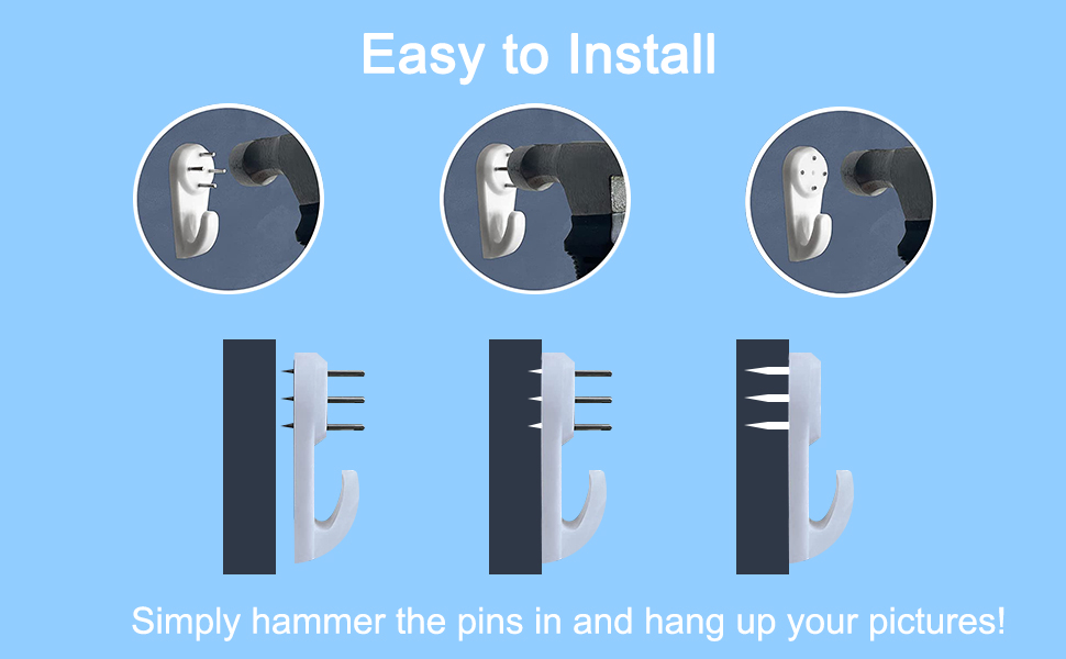 MroMax 80Pcs Hardwall Hangers for Hardware Concrete Wall Hooks