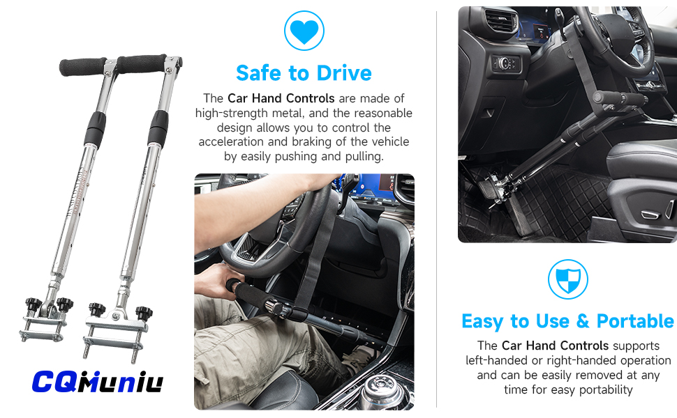 CQmuniu Portable Car Hand Controls Device,Handicap Driving