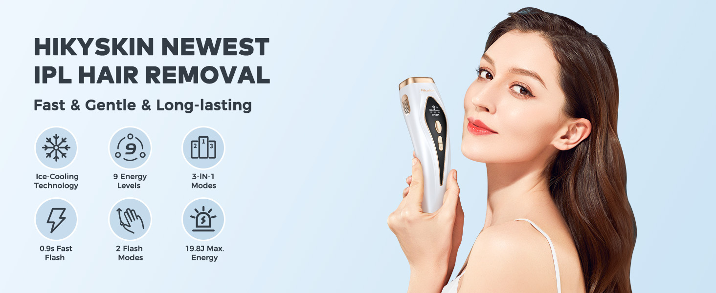 Hikyskin IPL Laser Hair Removal - Painless & 3-in-1 & Full Body Smoothness