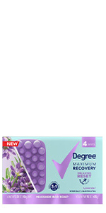 Degree Maximum Recovery Lavender Massage Bar Soap, 15 oz