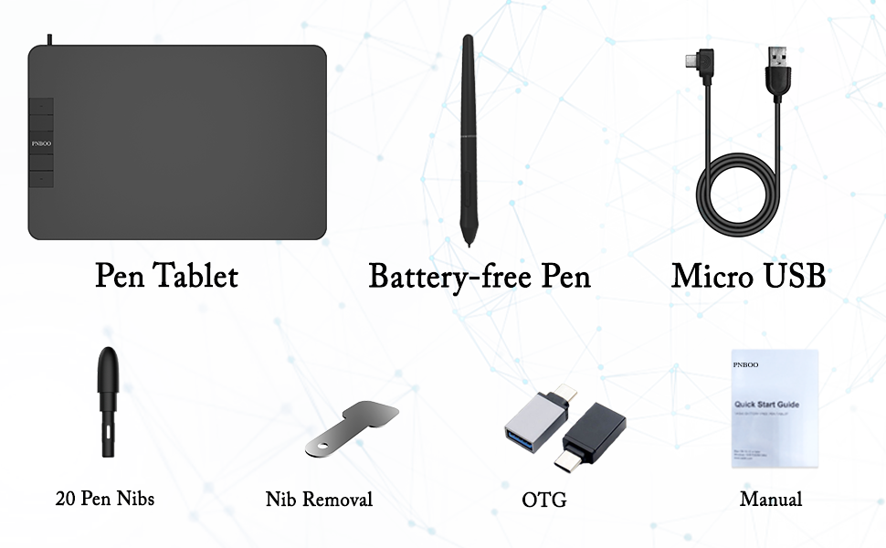 PNBOO PN640 Drawing Tablet, 8192 Professional Levels