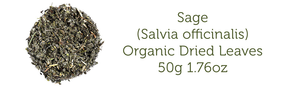 Biokoma Sage (Salvia officinalis) Organic Dried Leaves 50g 1.76oz