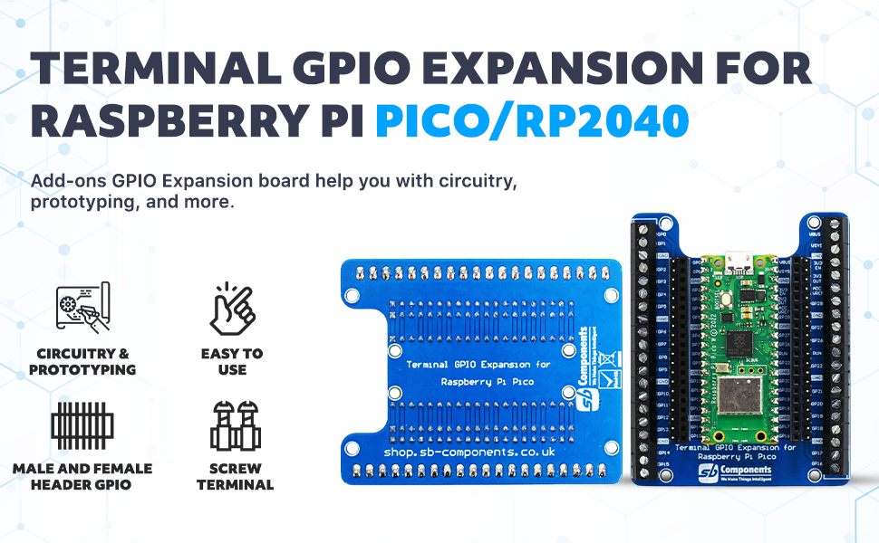 Amazon.com: Raspberry Pi Pico Terminal GPIO Expansion Board, GPIO ...