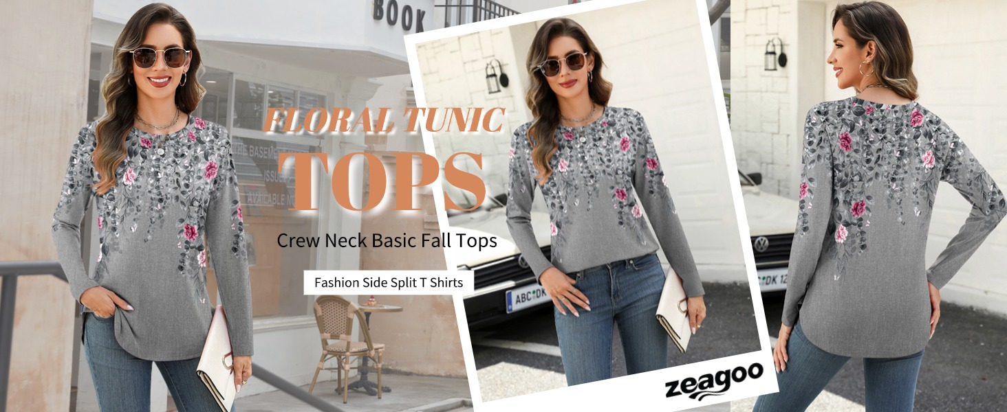 T Shirts for Womens Long Sleeve Crewneck Tops Business Casual Trendy Blouses Fall Fashion 2025