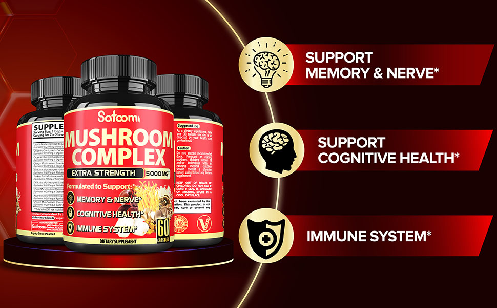 Mushroom Complex 60 capsules, 2 pack, 5000 mg