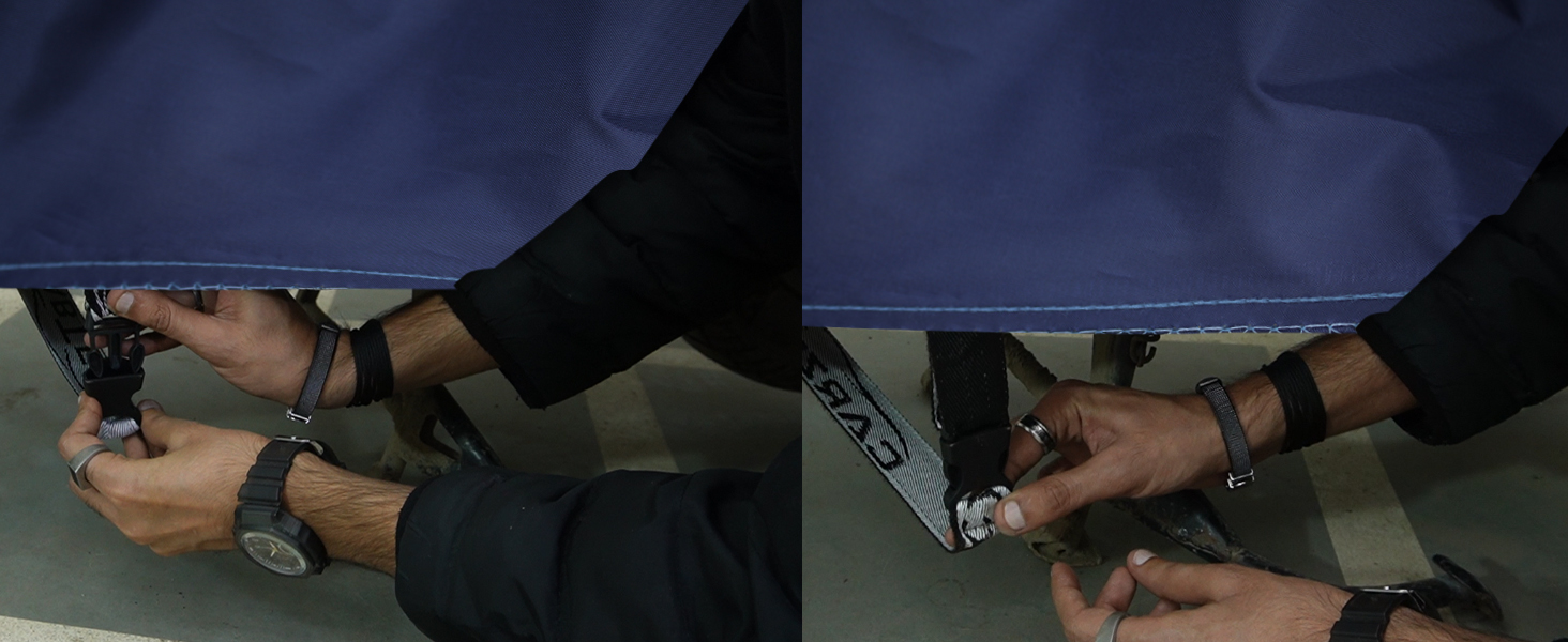 red & blue bike cover