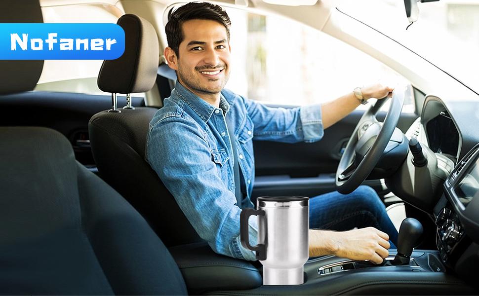 Tasse Chauffante Pour Voiture 12 V 450 Ml, Bouilloire Électrique Pour  Voiture En Acier Inoxydable, Bouilloire Chauffante Pour[H1490]