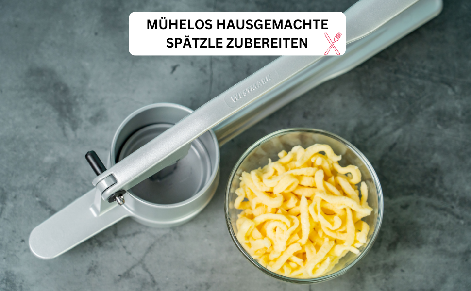 Westmark Spätzle-Set, 2tlg., 1 Spätzle-/Kartoffelpresse mit runder ...