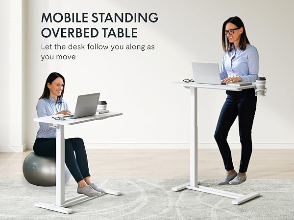 The FLEXISPOT Ergonomic Design Medical Overbed Table is The Perfect Solution.
