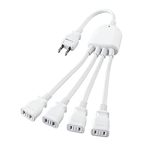 Amazon.co.jp: コモライフ 雷ガード付き ACアダプター用 分配