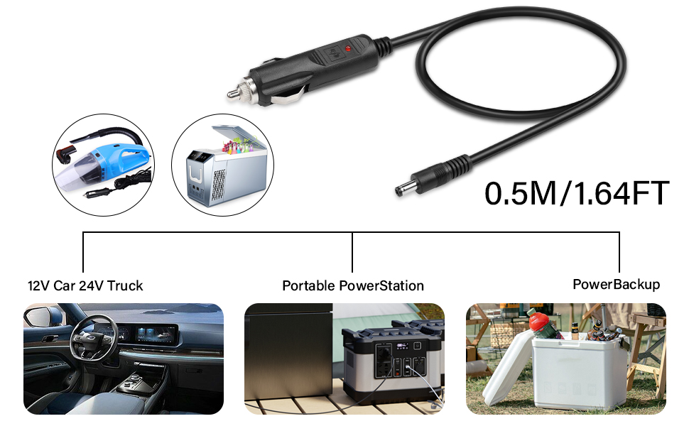 DC to Car Cigarette Lighter Power Cord