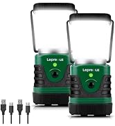 LE LED Camping Lantern Rechargeable, 1000LM, 4 Light Modes, 4400mAh Power Bank, IP44 Waterproof, ...