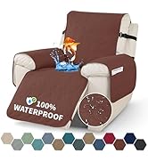 XINEAGE 100% Waterproof Recliner Chair Cover, Non Slip Covers for Recliner Chair with Pocket, Was...