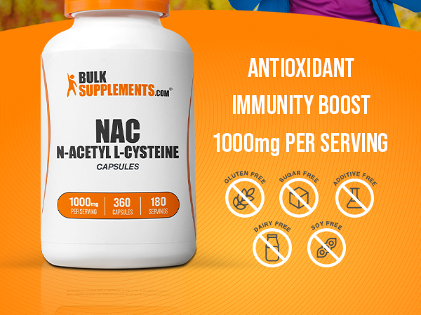 Product Bottle Highlights - NAC 1000mg Capsules - Mobile