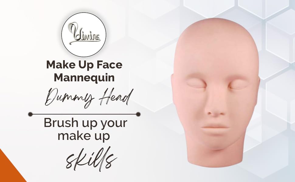 D-DIVINE MakeUp Face Mannequin Dummy Head Reusable for Makeup Practice Model Massage Dummy SPN-FOR1
