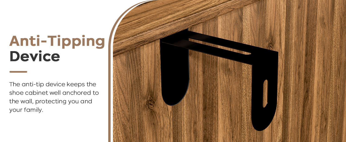 oakvivo Freestanding Shoe Cabinet with 2 Flip Drawers, Shoe Cabinet, Shoes Storage Cabinet