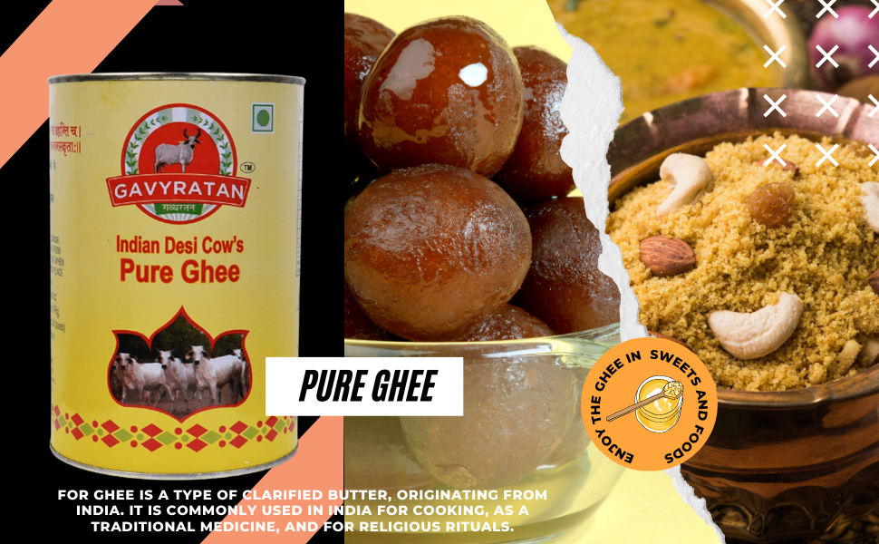 Gavyratan Pure and Natural CurdChurned Bilona Desi Cow Ghee Grassfed