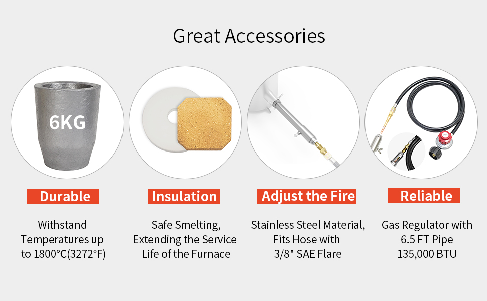 CANALHOUT Propane Melting Furnace Kit,6KG Home Smelting Deluxe Kit