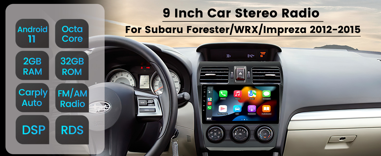 Android 13 Car Radio Stereo for Subaru Forester WRX Impreza