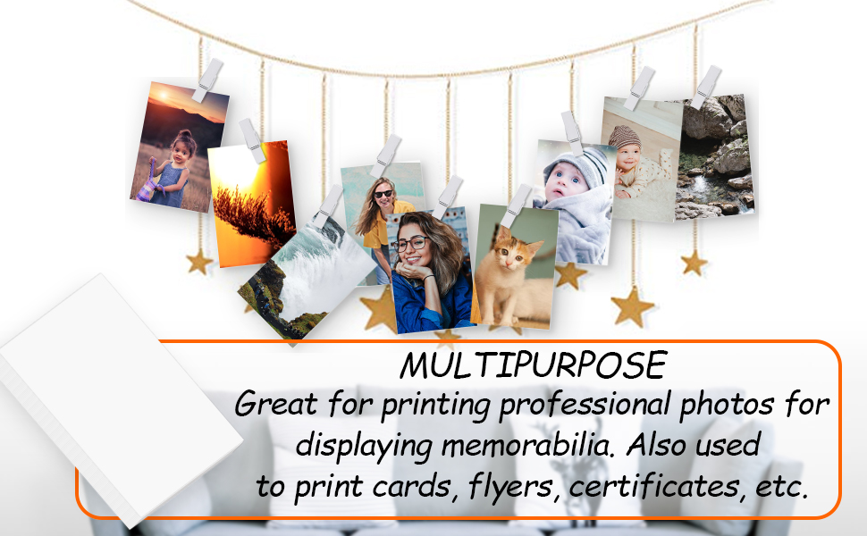 Glossy Photo Paper 4x6“ Photo Paper for Printer Photo Printer Paper Chip Bag Printing Paper