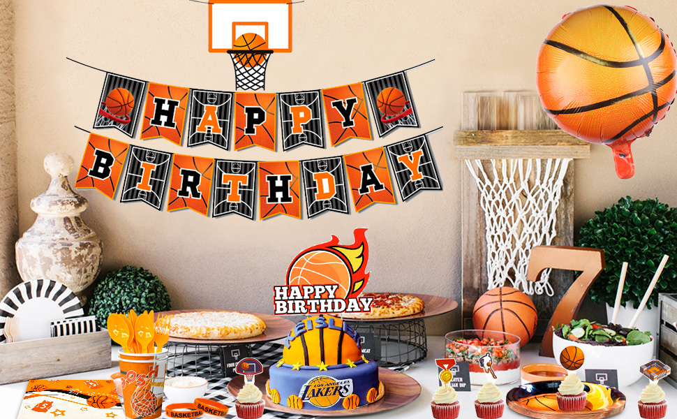 Basketball Birthday Decorations,160pcs Basketball Party