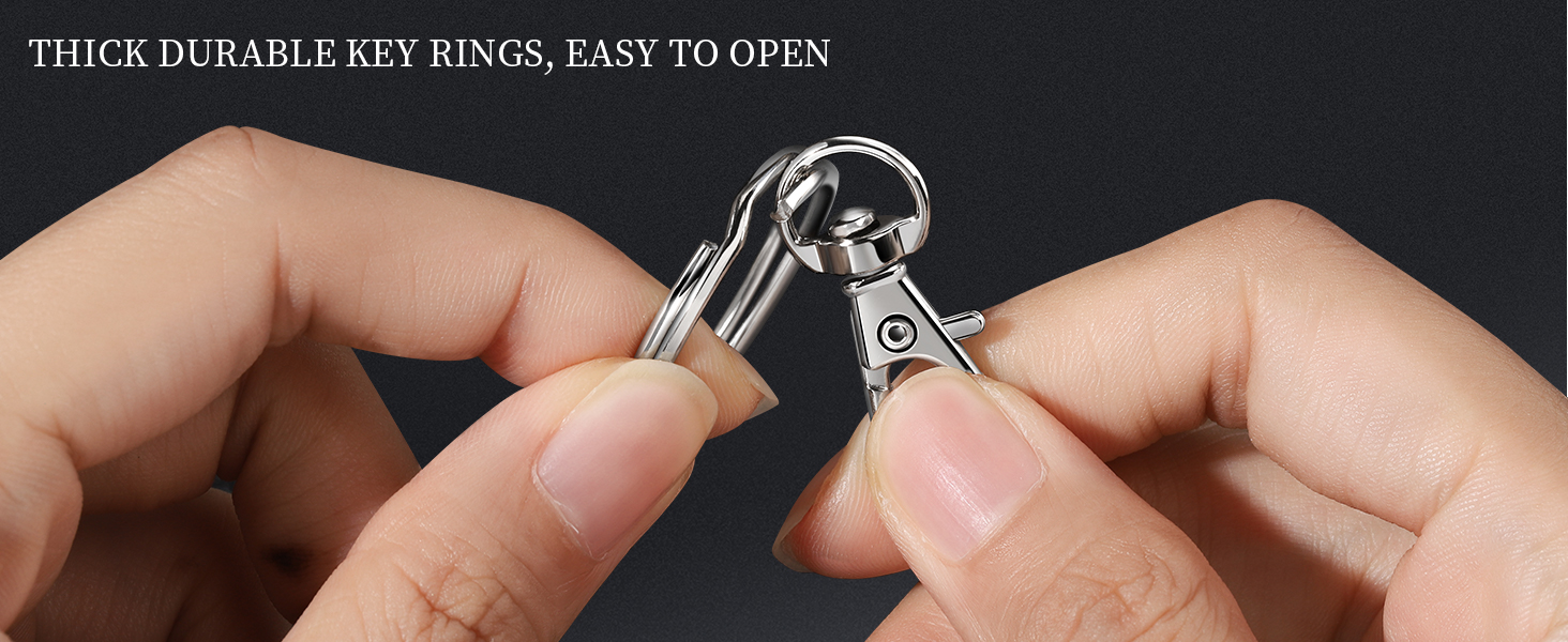 Sturdy Key Rings, Easy to Open