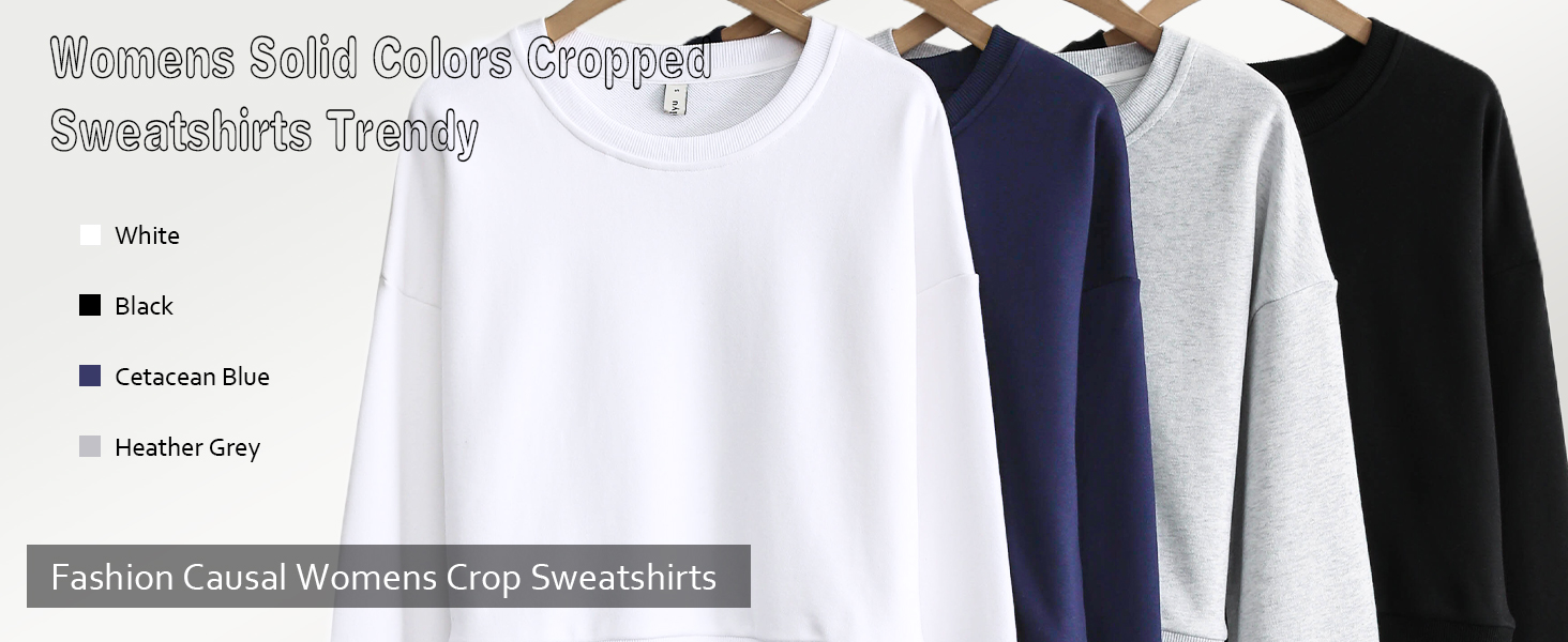 solid color cropped sweatshirt