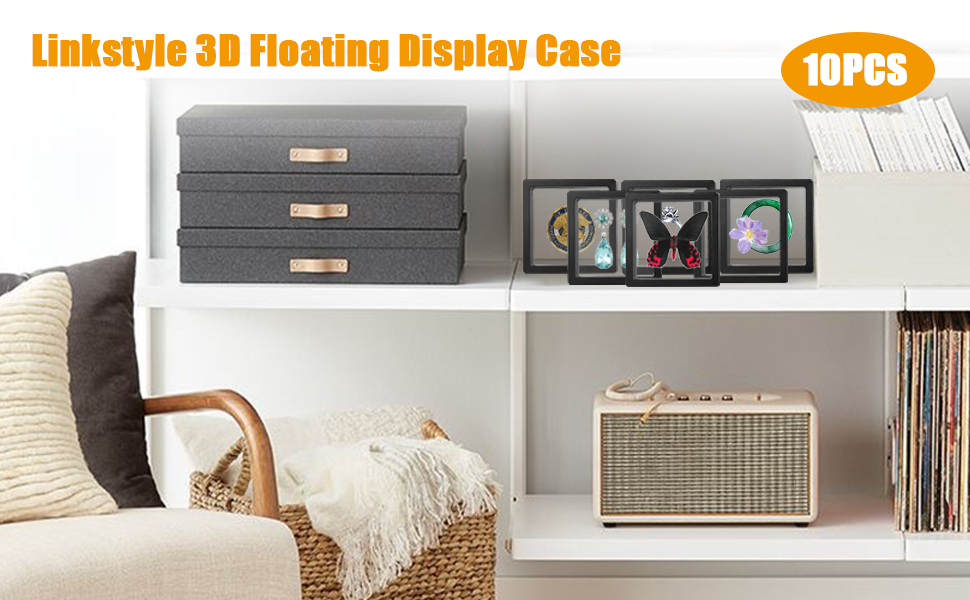 Linkstyle Floating Frame Display Stand, Set of 10