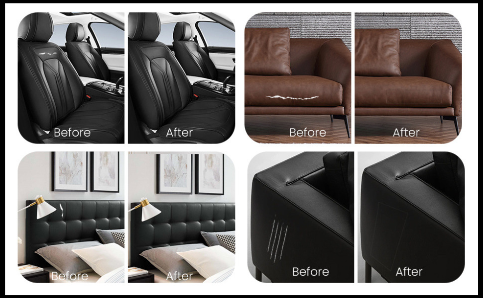 Leather Repair Patch Durable Leather Sheet for Sofa, Couch, Furniture, Car Seats, Repair Tape