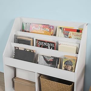 SoBuy Children's Storage Book Shelf Storage Display Rack Holder,KMB01-W 17 KMB01-W
