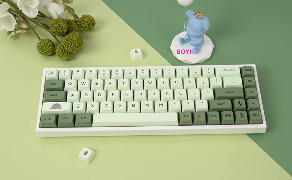 BOYI 68 RGB Hot Swappable Keyboard,XDA Profile PBT Sublimation Keycaps